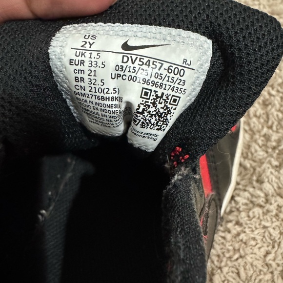 Nike Court Borough Low Recraft – Kids’ Size 2Y | Red & Black - Picture 7 of 8